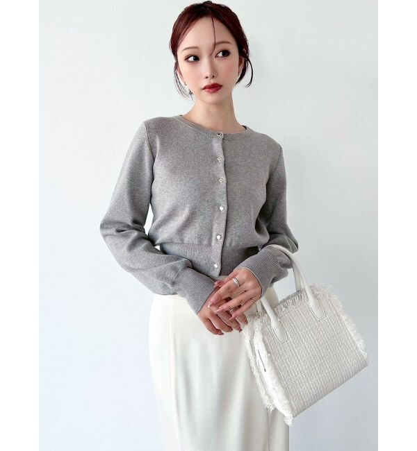 RESEXXY「クルーネックニットカーデ」|カーディガン|