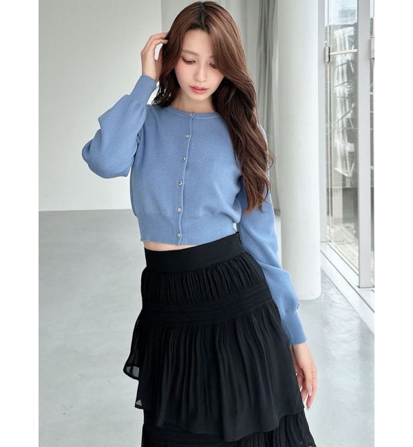 RESEXXY「クルーネックニットカーデ」|カーディガン|