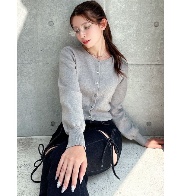 RESEXXY「クルーネックニットカーデ」|カーディガン|