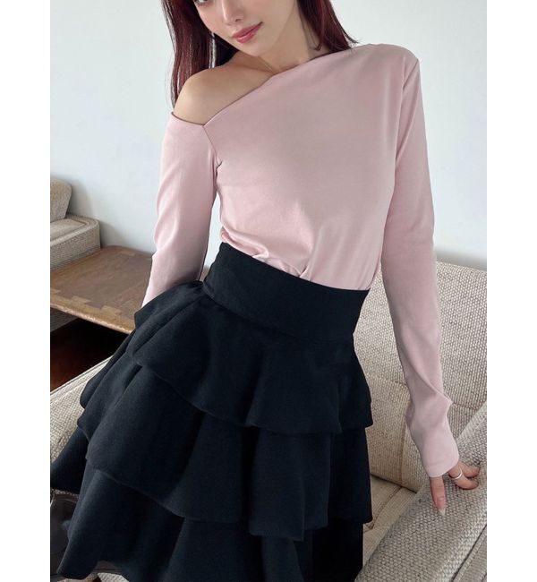 RESEXXY「ワンショルネックTシャツ」|Tシャツ・カットソー|ピンク