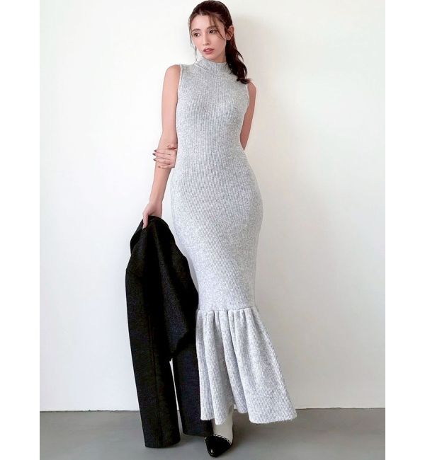 RESEXXY「フェザーヘムレイヤードニットワンピース」|ワンピース|