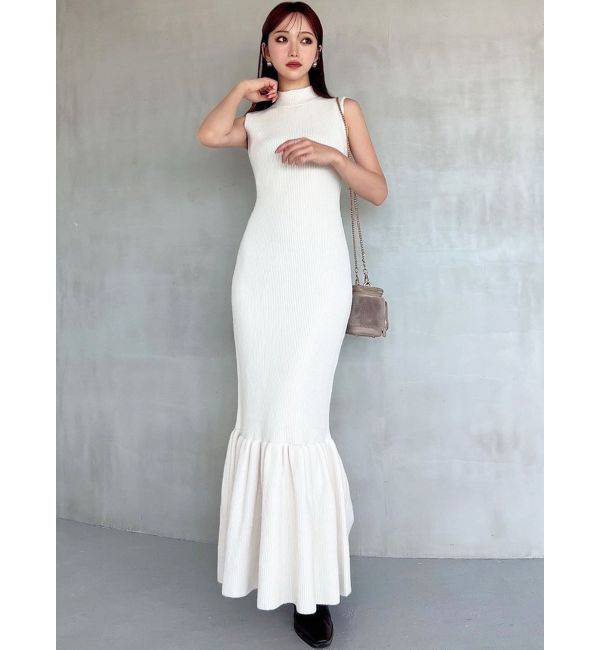 RESEXXY「フェザーヘムレイヤードニットワンピース」|ワンピース|