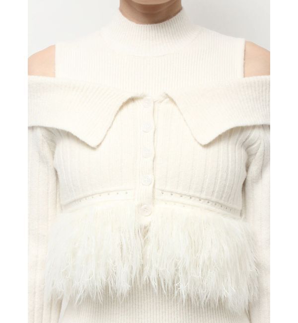 RESEXXY「フェザーヘムレイヤードニットワンピース」|ワンピース|