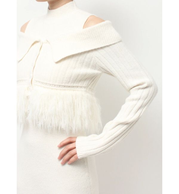 RESEXXY「フェザーヘムレイヤードニットワンピース」|ワンピース|