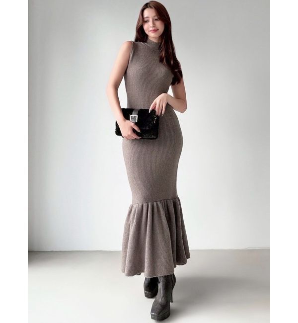 RESEXXY「フェザーヘムレイヤードニットワンピース」|ワンピース|