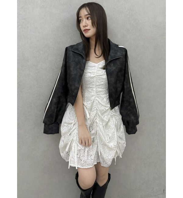 dazzlin「フェイクレザートラックブルゾン」|ブルゾン・スタジャン|