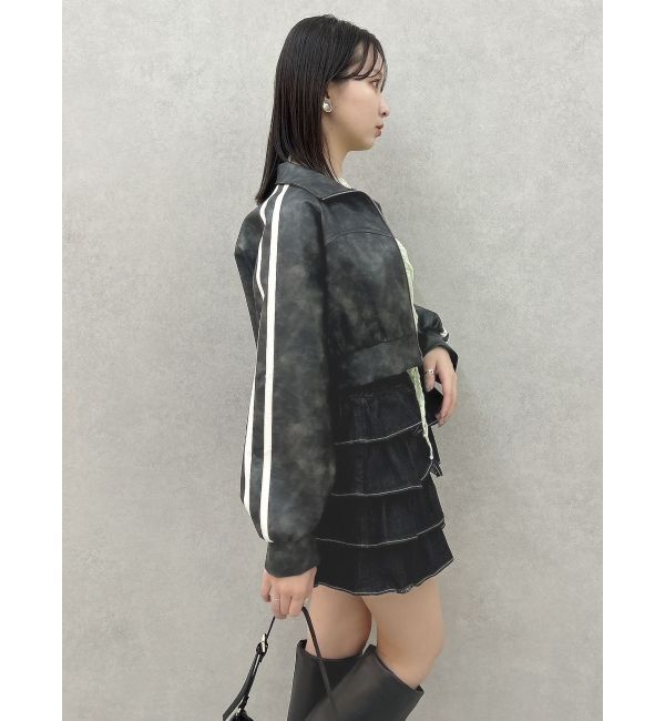 dazzlin「フェイクレザートラックブルゾン」|ブルゾン・スタジャン|