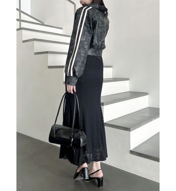 dazzlin「フェイクレザートラックブルゾン」|ブルゾン・スタジャン|