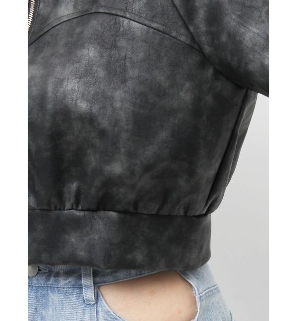 dazzlin「フェイクレザートラックブルゾン」|ブルゾン・スタジャン|