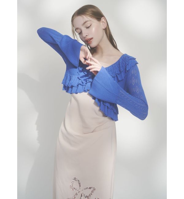 dazzlin「レースリボンサテンキャミワンピース」|ワンピース|