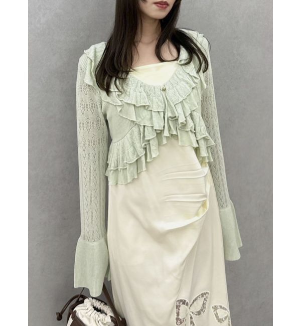 dazzlin「レースリボンサテンキャミワンピース」|ワンピース|