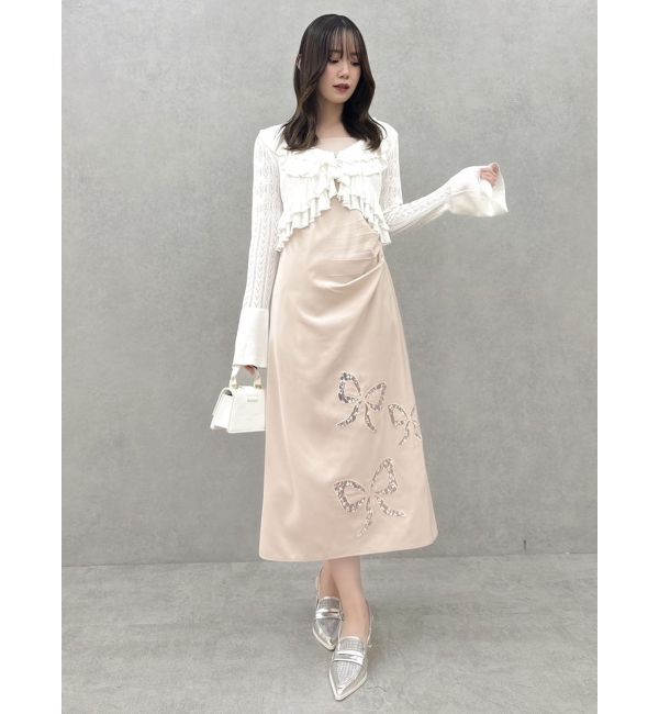 dazzlin「レースリボンサテンキャミワンピース」|ワンピース|