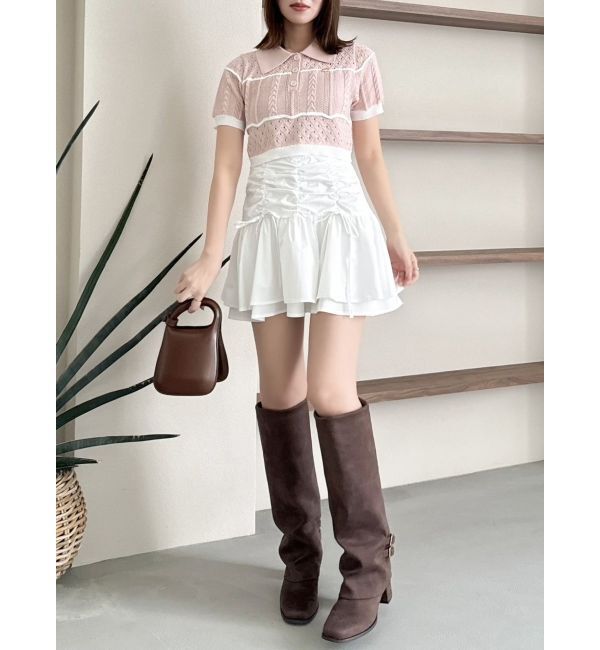 dazzlin「2ピースティアードミニスカート」|スカート|