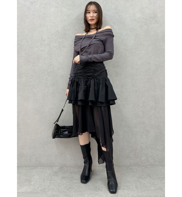 dazzlin「2ピースティアードミニスカート」|スカート|