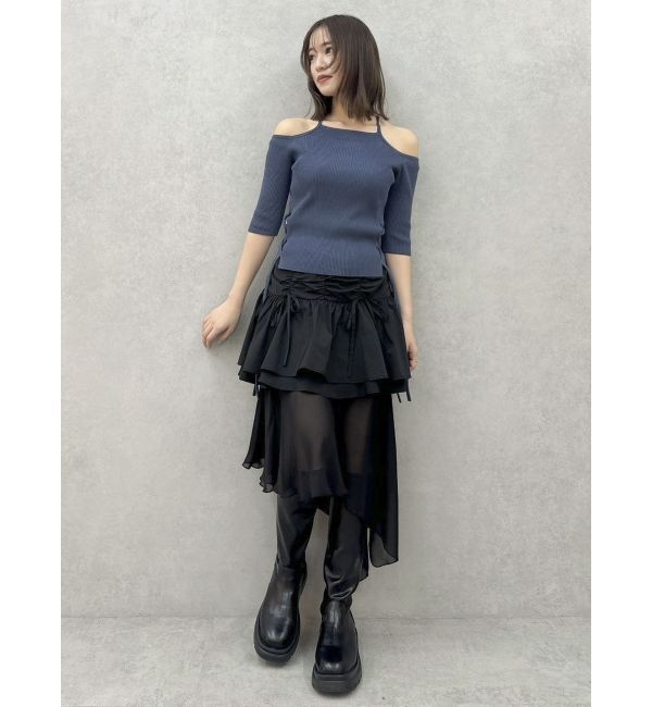 dazzlin「2ピースティアードミニスカート」|スカート|