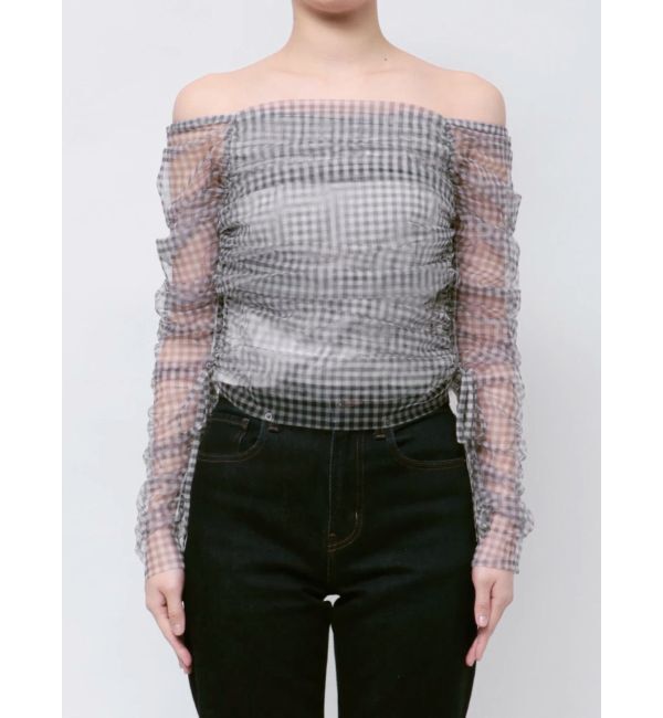 dazzlin「ワンショルギャザーシアートップス」|Tシャツ・カットソー|