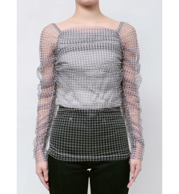 dazzlin「ワンショルギャザーシアートップス」|Tシャツ・カットソー|