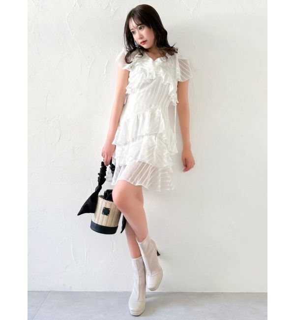 dazzlin「バリエフルイドミニワンピース」|ワンピース|