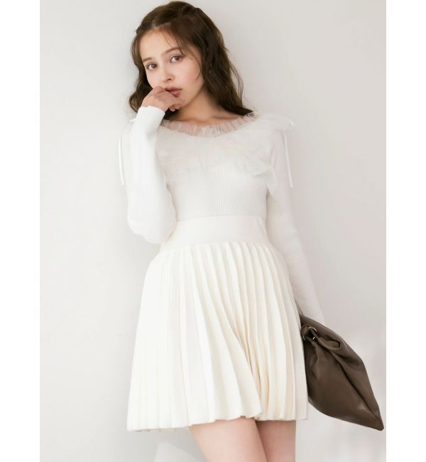 dazzlin「ニットプリーツミニスカート」|スカート|