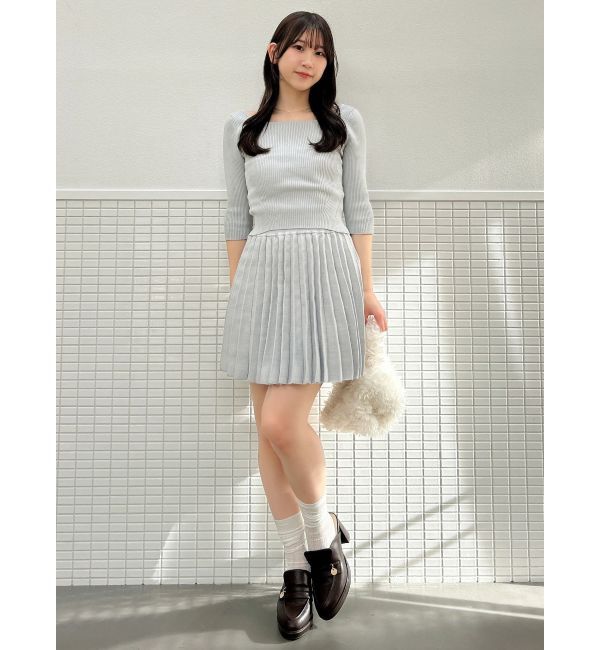 dazzlin「ニットプリーツミニスカート」|スカート|