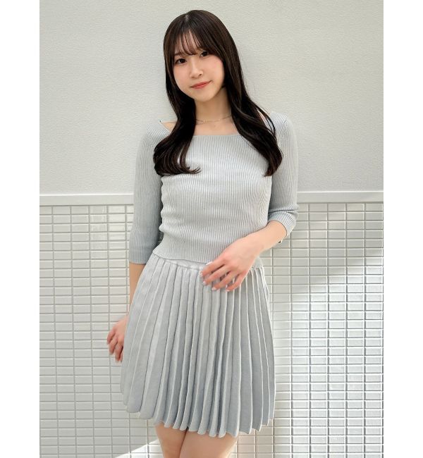 dazzlin「ニットプリーツミニスカート」|スカート|