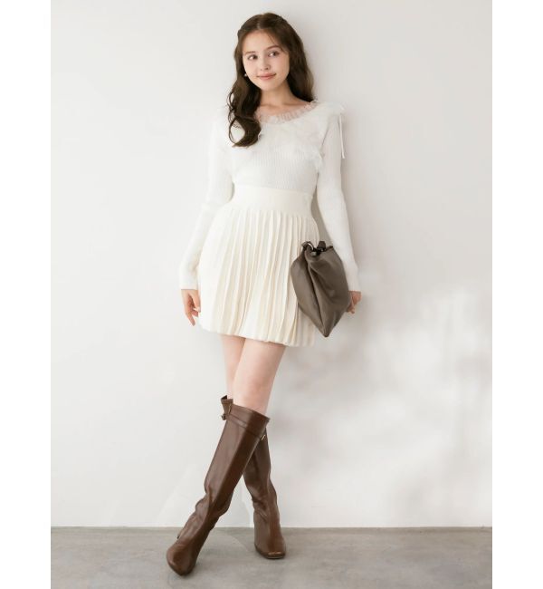 dazzlin「ニットプリーツミニスカート」|スカート|