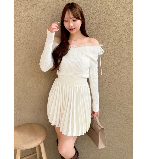 dazzlin「ニットプリーツミニスカート」|スカート|