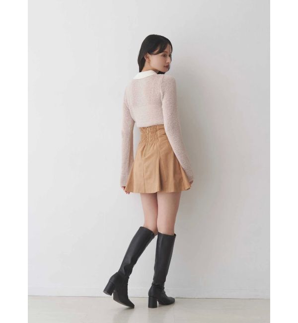 MERCURYDUO「バックZIPミニマーメイドミニスカパン」|スカート|