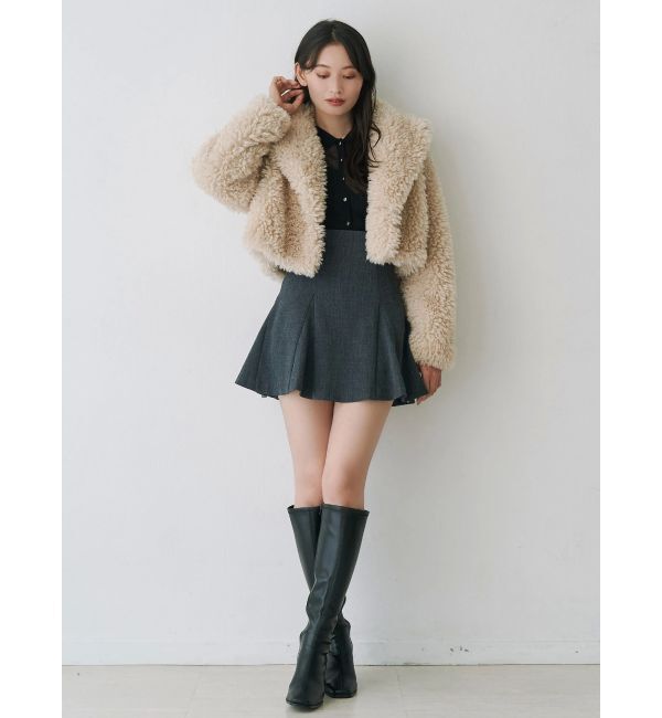 MERCURYDUO「バックZIPミニマーメイドミニスカパン」|スカート|