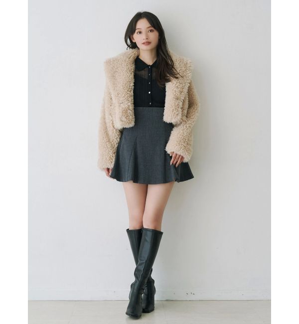 MERCURYDUO「バックZIPミニマーメイドミニスカパン」|スカート|