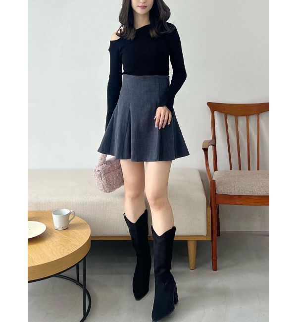 MERCURYDUO「バックZIPミニマーメイドミニスカパン」|スカート|