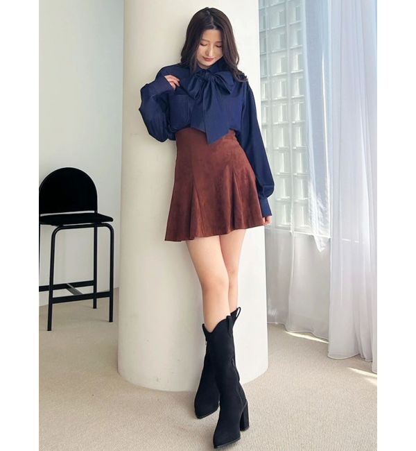 MERCURYDUO「バックZIPミニマーメイドミニスカパン」|スカート|