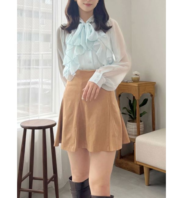 MERCURYDUO「バックZIPミニマーメイドミニスカパン」|スカート|