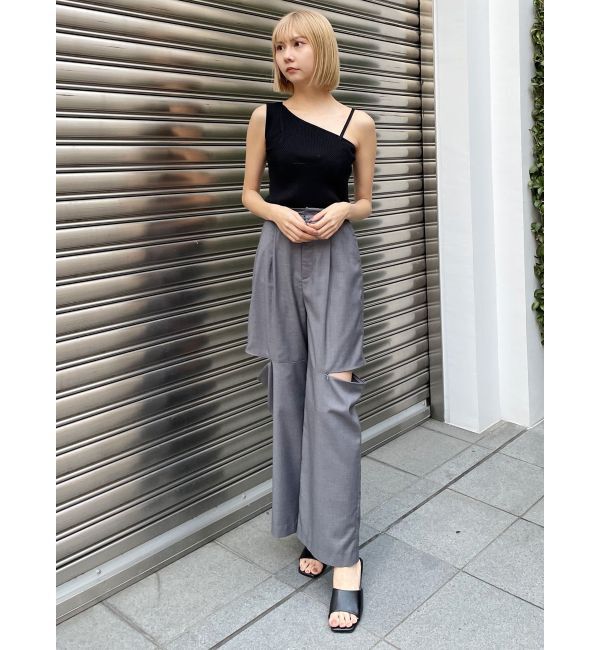 MURUA「アシメショルダーオープンニット」|ニット・セーター|