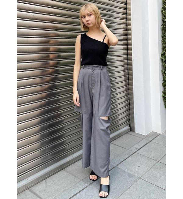 MURUA「アシメショルダーオープンニット」|ニット・セーター|