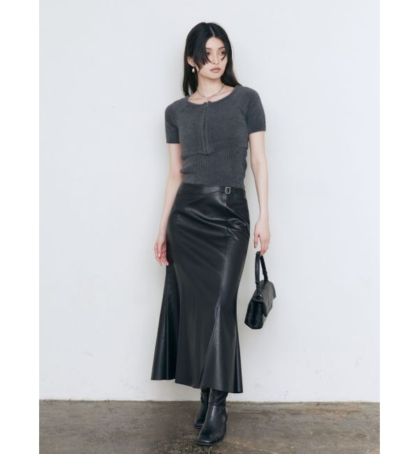 MURUA「シャギージップカーデ&times;キャミSET」|カーディガン|