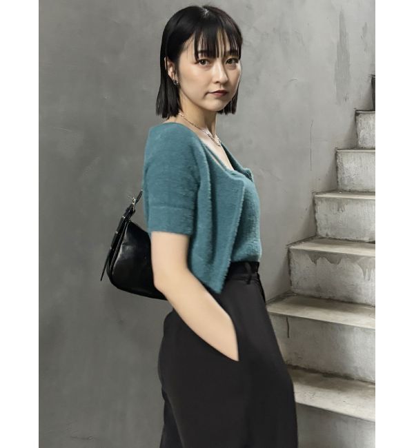 MURUA「シャギージップカーデ&times;キャミSET」|カーディガン|