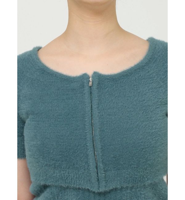 MURUA「シャギージップカーデ&times;キャミSET」|カーディガン|