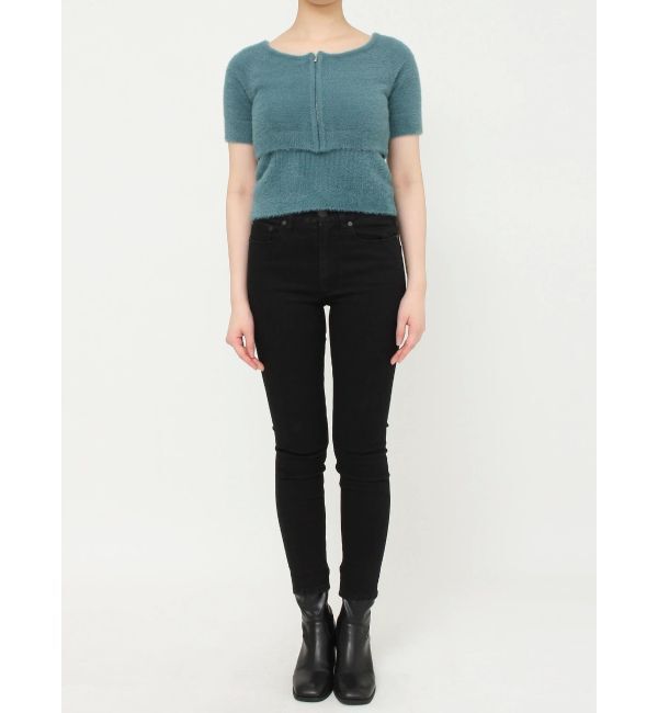 MURUA「シャギージップカーデ&times;キャミSET」|カーディガン|