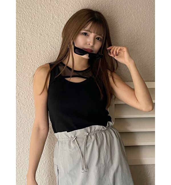 MURUA「ポイントメッシュタンクトップ」|タンクトップ|