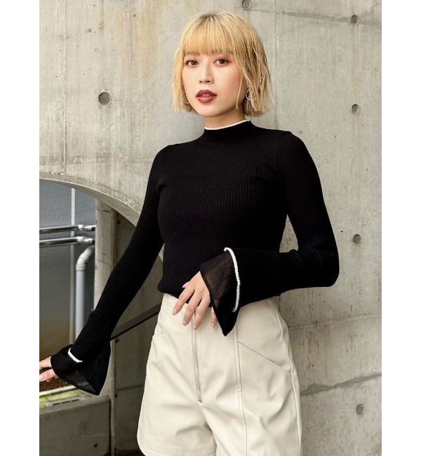 MURUA「ベルスリーブラインニット」|ニット・セーター|