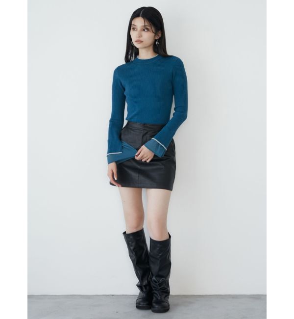 MURUA「ベルスリーブラインニット」|ニット・セーター|