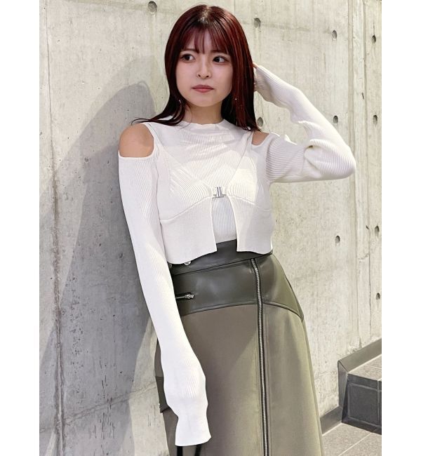 MURUA「フロントホックカットアウトニット」|ニット・セーター|