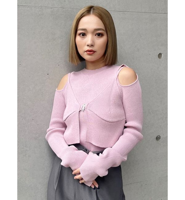 MURUA「フロントホックカットアウトニット」|ニット・セーター|