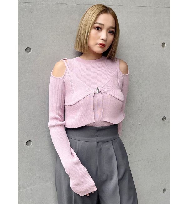 MURUA「フロントホックカットアウトニット」|ニット・セーター|