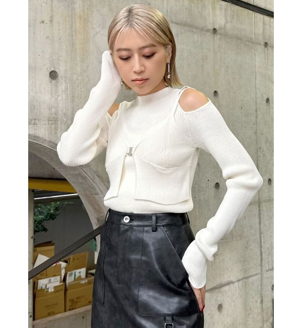 MURUA「フロントホックカットアウトニット」|ニット・セーター|