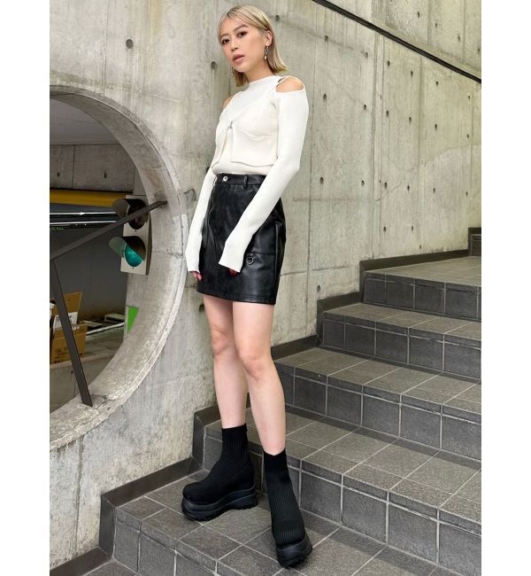 MURUA「フロントホックカットアウトニット」|ニット・セーター|