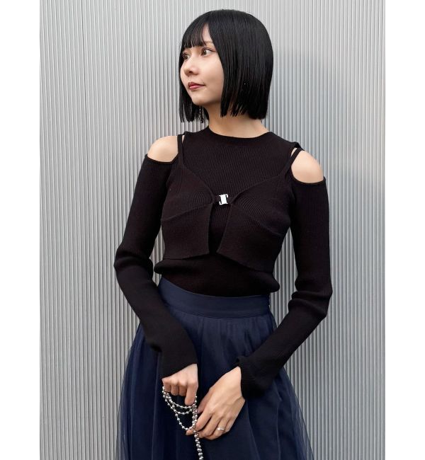 MURUA「フロントホックカットアウトニット」|ニット・セーター|