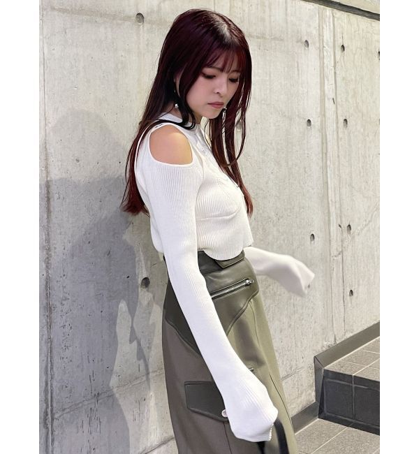 MURUA「フロントホックカットアウトニット」|ニット・セーター|