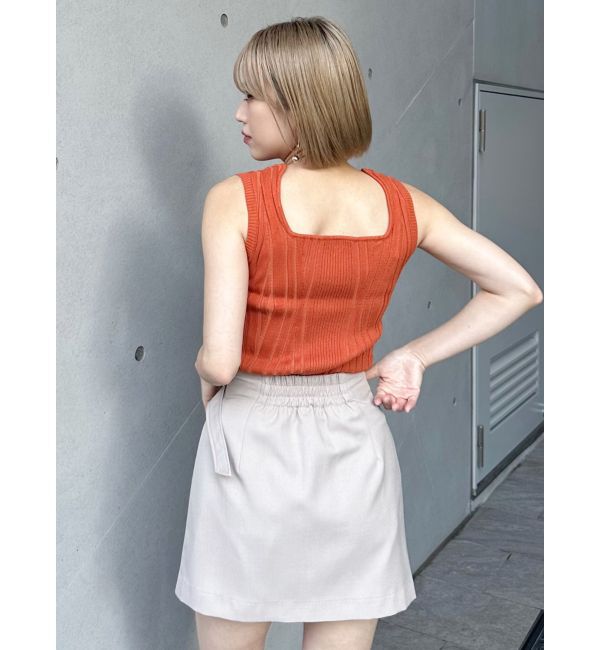 MURUA「スクエアキーネックニットタンク」|タンクトップ|